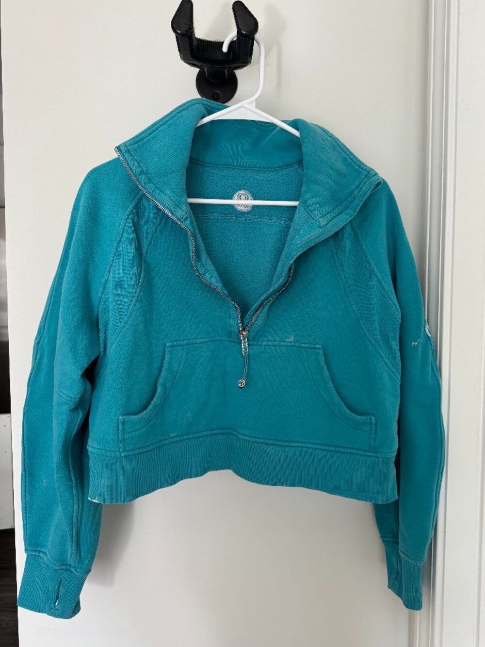 Lululemon Cropped Half Zip Pullover Sweatshirt | Size XS/S | Teal
